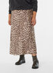 Satin midi skirt, Brown, Model image number 2