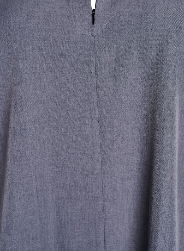Short A-line dress with zipper and 3/4-sleeves, Grey, Packshot image number 2