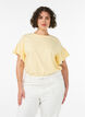 Organic cotton T-shirt with ruffle sleeves, Yellow, Model image number 0