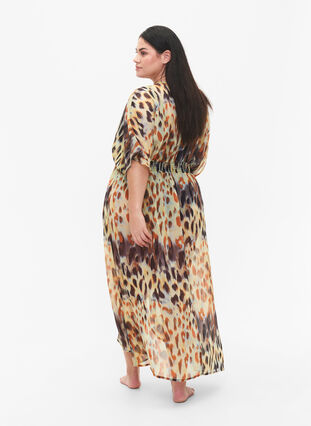 Beach printed kimono, Abstract Leopard, Model image number 1