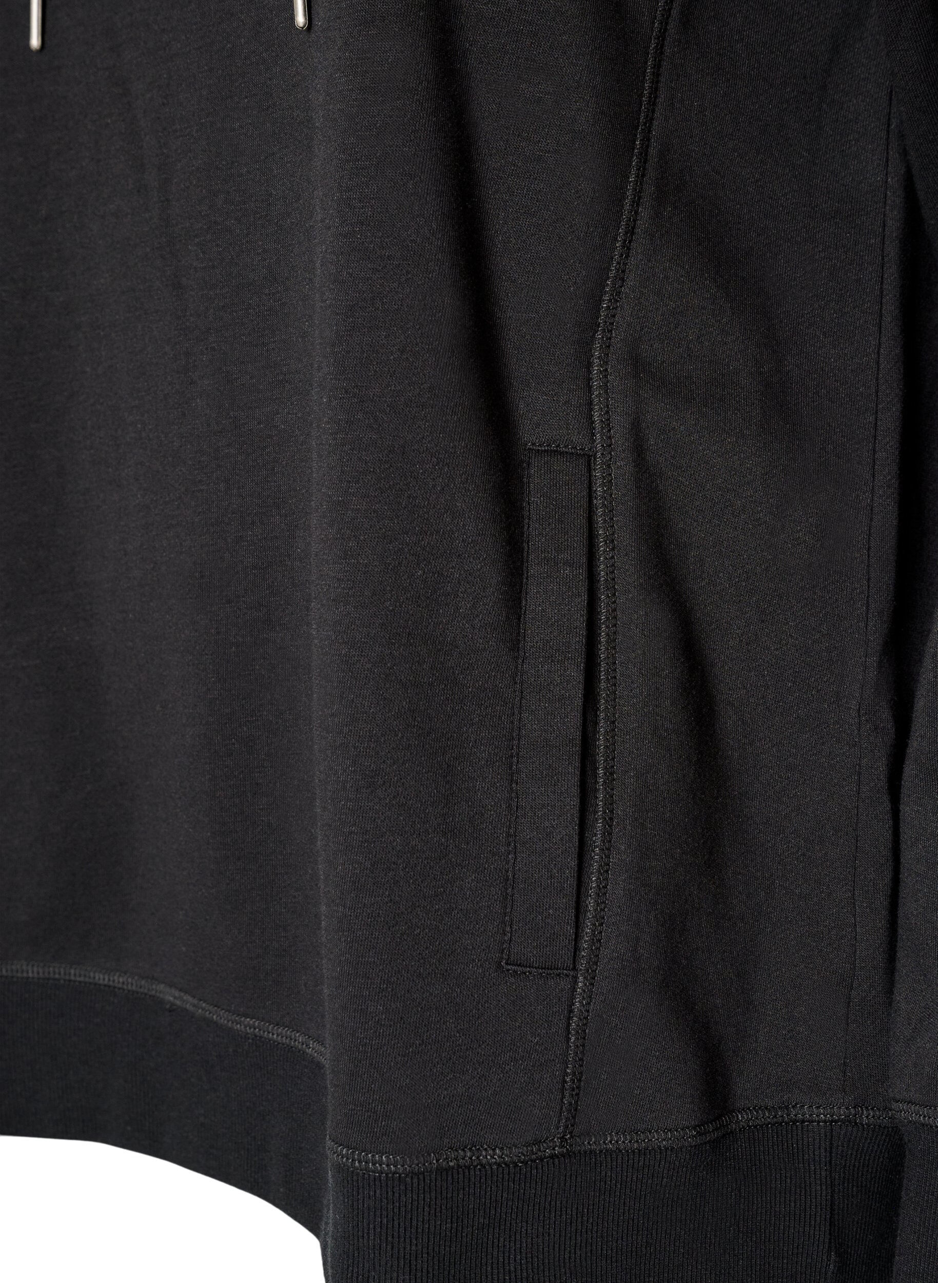 ZizzifashionSweatshirt with high collar and pockets, Black, Packshot image number 3