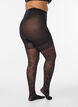 Floral tights with push-up effect - 50 denier, Black, Packshot image number 1