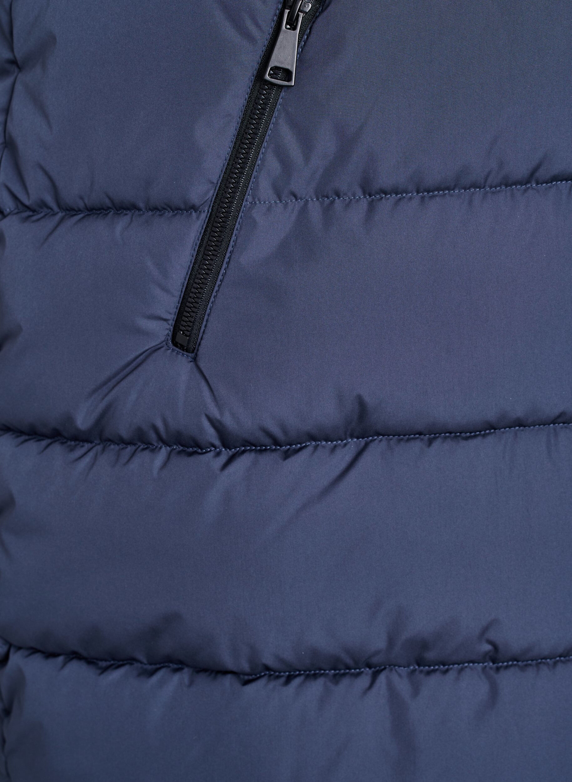 ZizzifashionLong vest with hood and pockets, Blue, Packshot image number 3