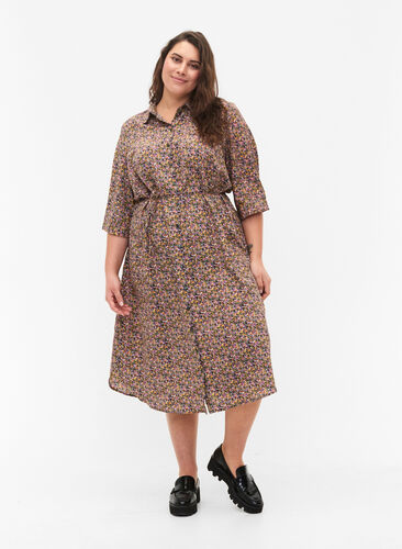 FLASH - Shirt dress with print, Multi Ditsy, Model image number 0