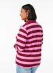 Long-sleeved polo shirt with stripes, Dark Bordeaux, Model image number 2
