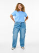 Basic cotton T-shirt with round neck, Light Blue, Model image number 1