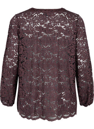 Lace shirt with A-shape, Fudge, Packshot image number 1