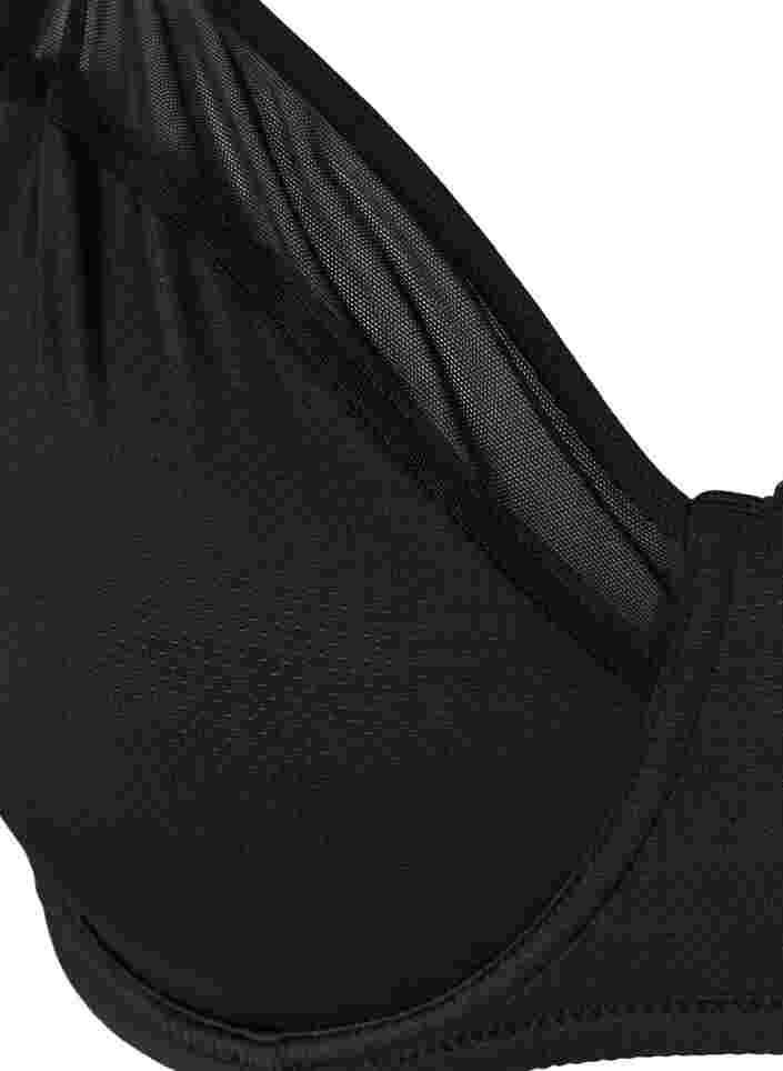 Underwired Figa bra with mesh details, Black, Packshot image number 2