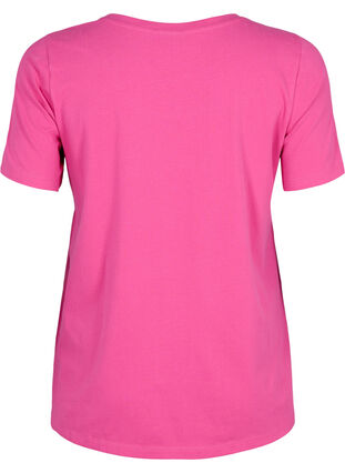 Basic plain cotton t-shirt, Raspberry Rose, Packshot image number 1