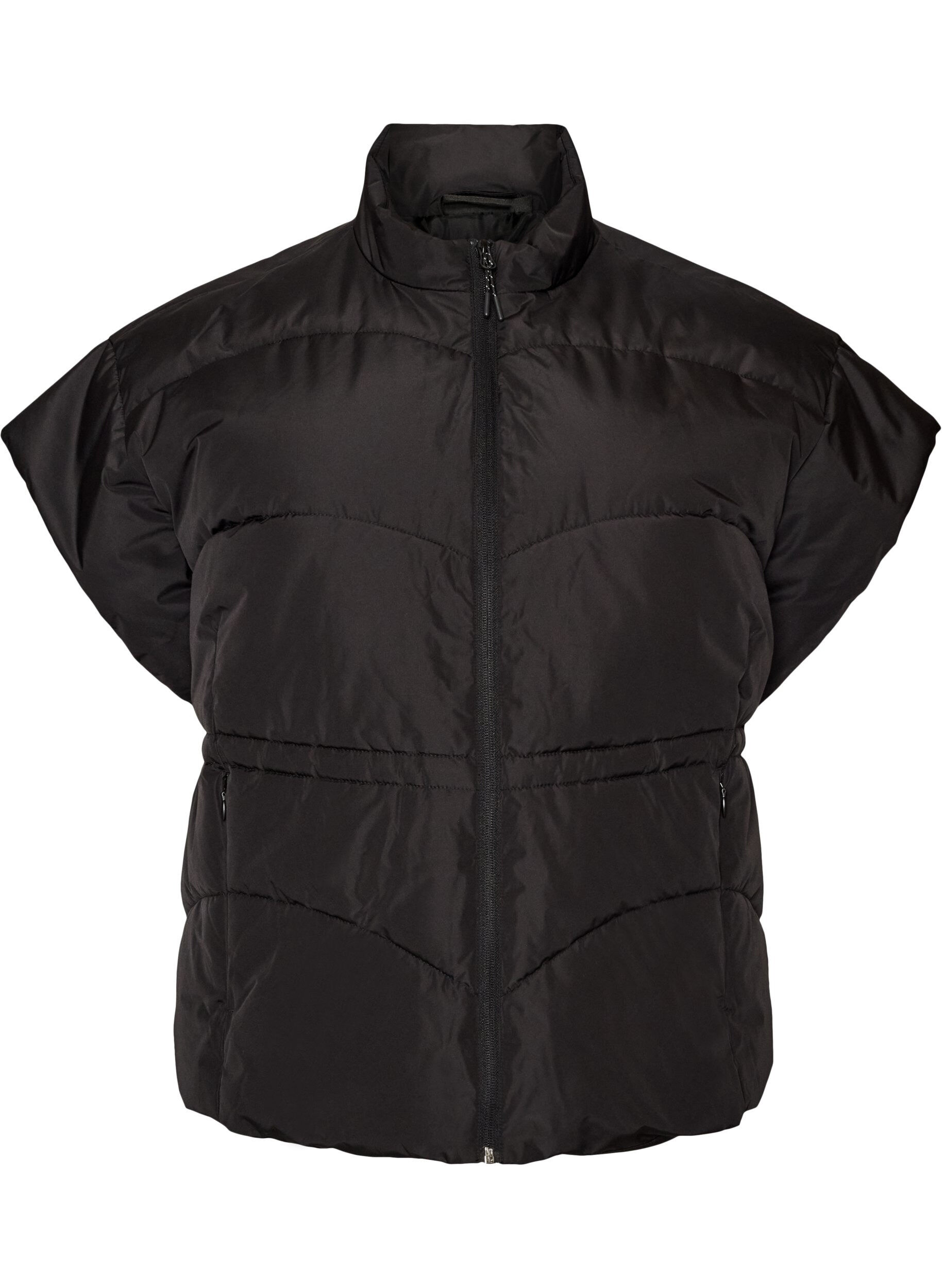 ZizzifashionPuffer gilet with adjustable waist, Black, Packshot image number 0