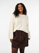 Short corduroy skirt with press studs, Brown, Model image number 3
