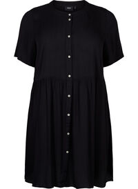 A-line viscose dress with short sleeves