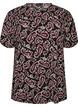 Blouse with short sleeves and paisley print, Dark Bordeaux, Packshot image number 0