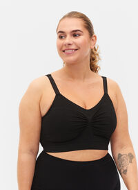 Seamless bra with lining, Black, Model