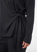 Jersey wrap blouse with a tie-fastening, Black, Model image number 3