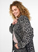 Leopard print denim shirt with buttons, Dark Grey, Model image number 3
