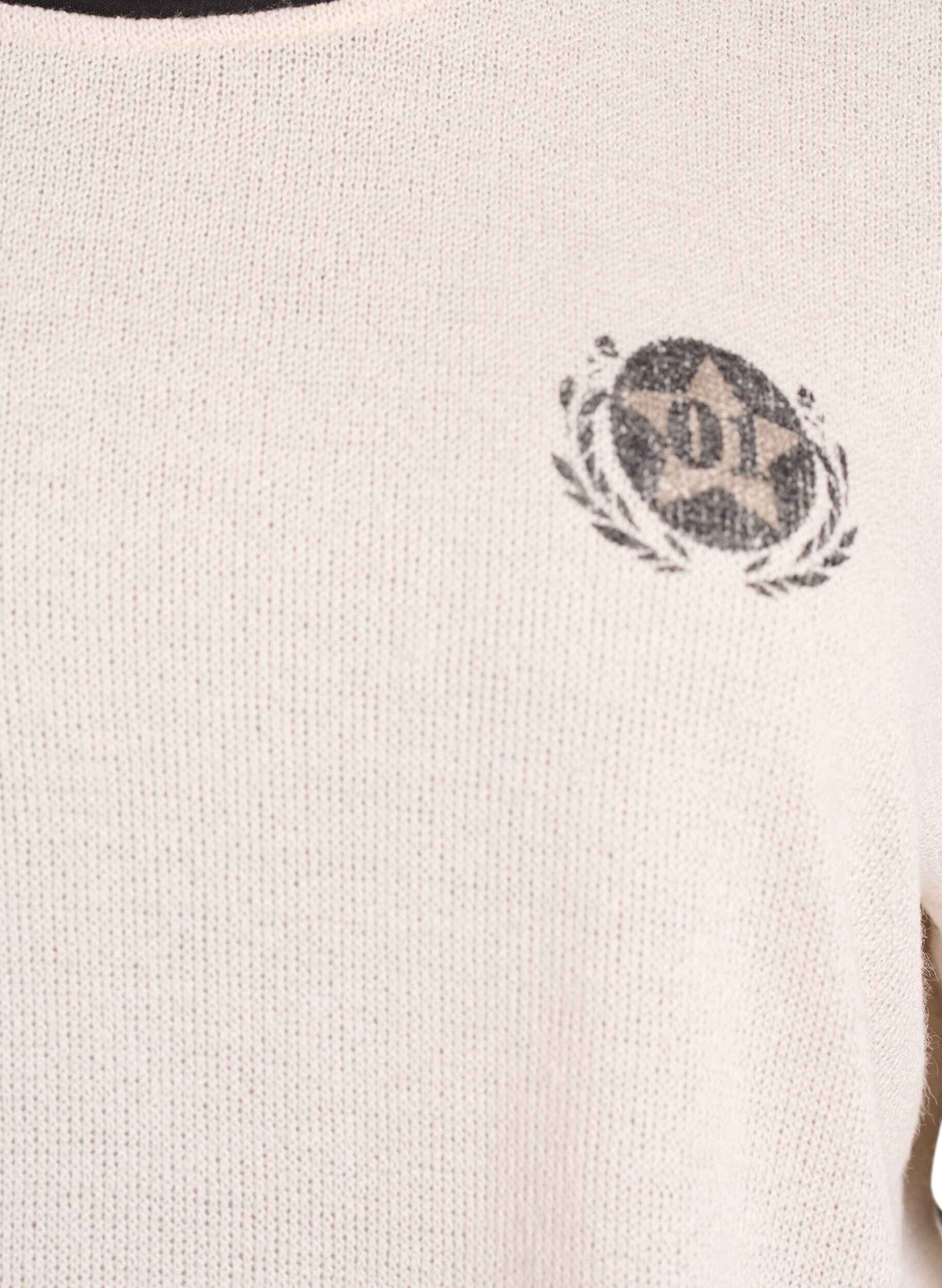 Zizzifashion Short-sleeved blouse with contrast stripes, Beige, Packshot image number 2