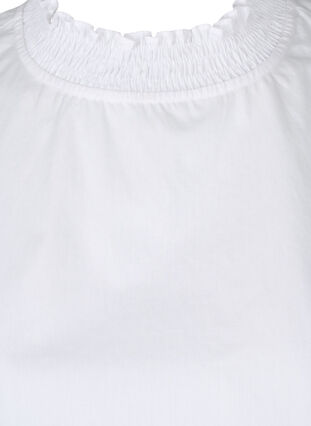 Shirt collar with smocking, Bright White, Packshot image number 2