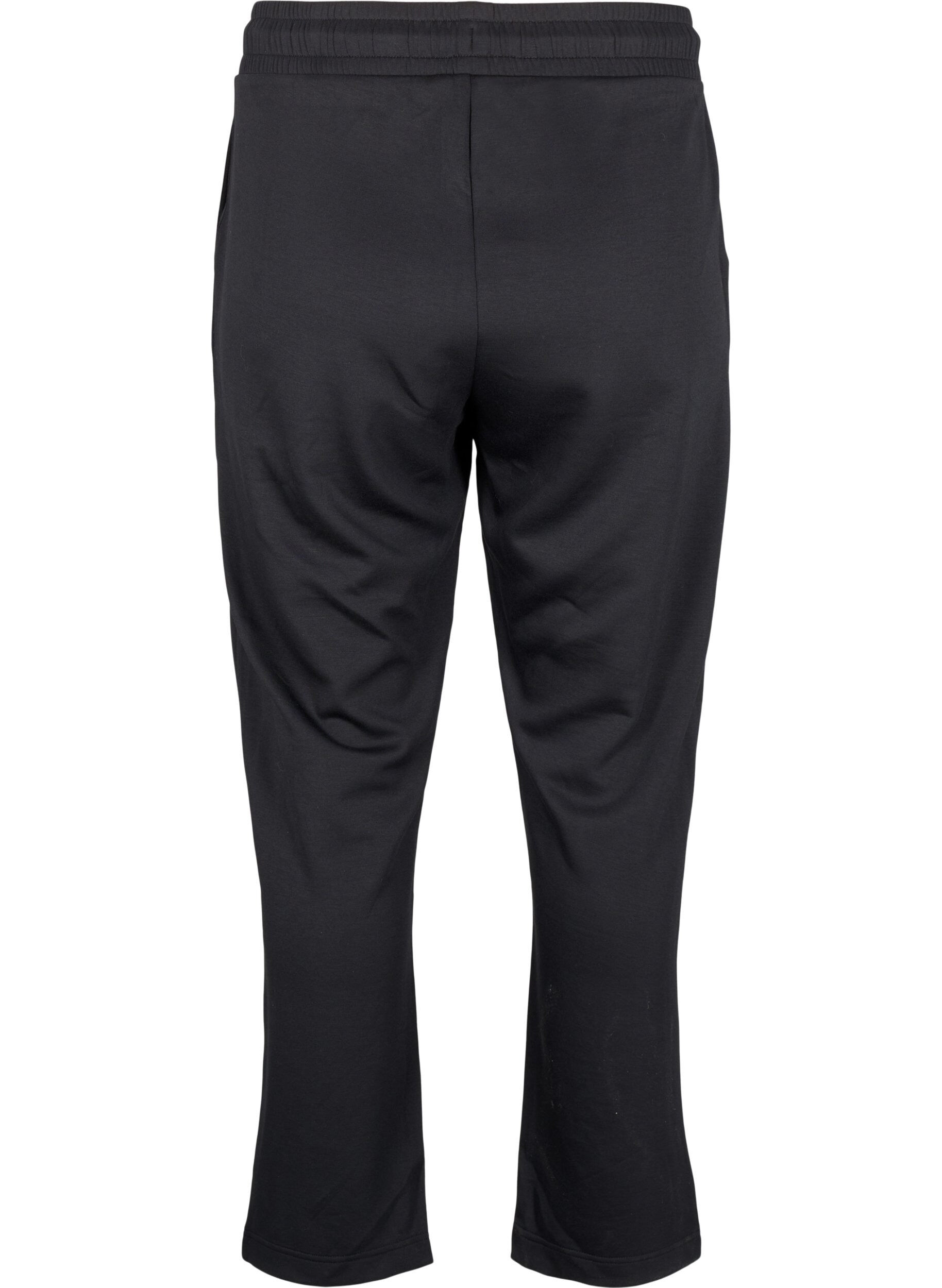 Zizzifashion Sweatpants with pockets and high waist, Black, Packshot image number 1