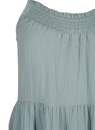 Plain cotton strap dress, Chinois Green, Packshot image number 2