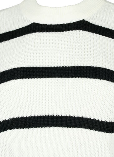 FLASH - Striped Knit Sweater, White/Black Stripe, Packshot image number 2