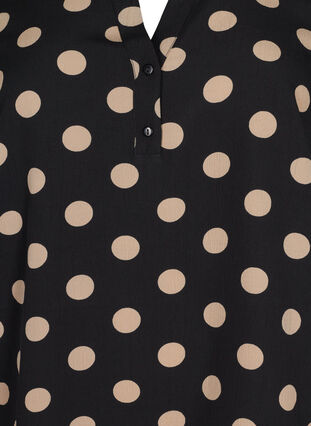 FLASH - Long sleeve blouse with print, Black Brown Dot, Packshot image number 2