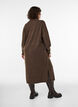 Jumper dress with turtleneck and slits, Brown, Model image number 1