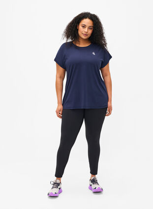Short sleeved workout t-shirt, Night Sky, Model image number 2