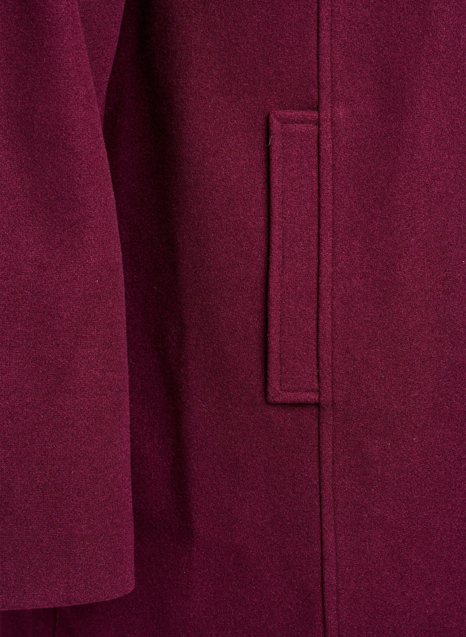 ZizzifashionShort coat with A-line shape, Dark Bordeaux, Packshot image number 3