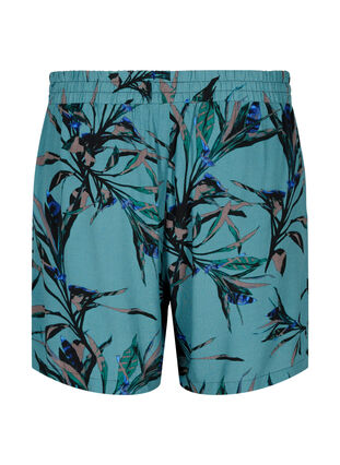 Loose-fitting shorts in viscose, Sea Pine Leaf, Packshot image number 1
