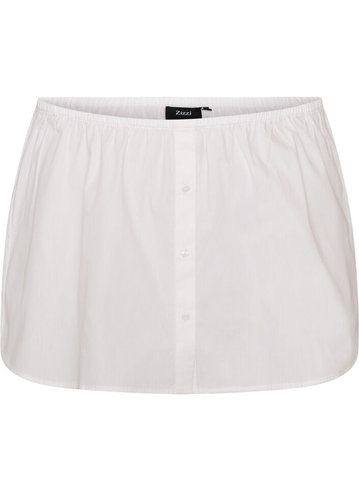 Shirt extender in 100% cotton, White, Packshot image number 0