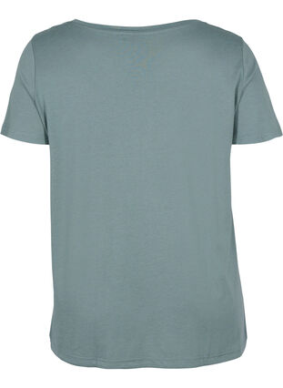 Short sleeved t-shirt with adjustable bottom, Balsam Green, Packshot image number 1