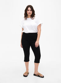 Denim knickers with elastic waistband, Black, Model