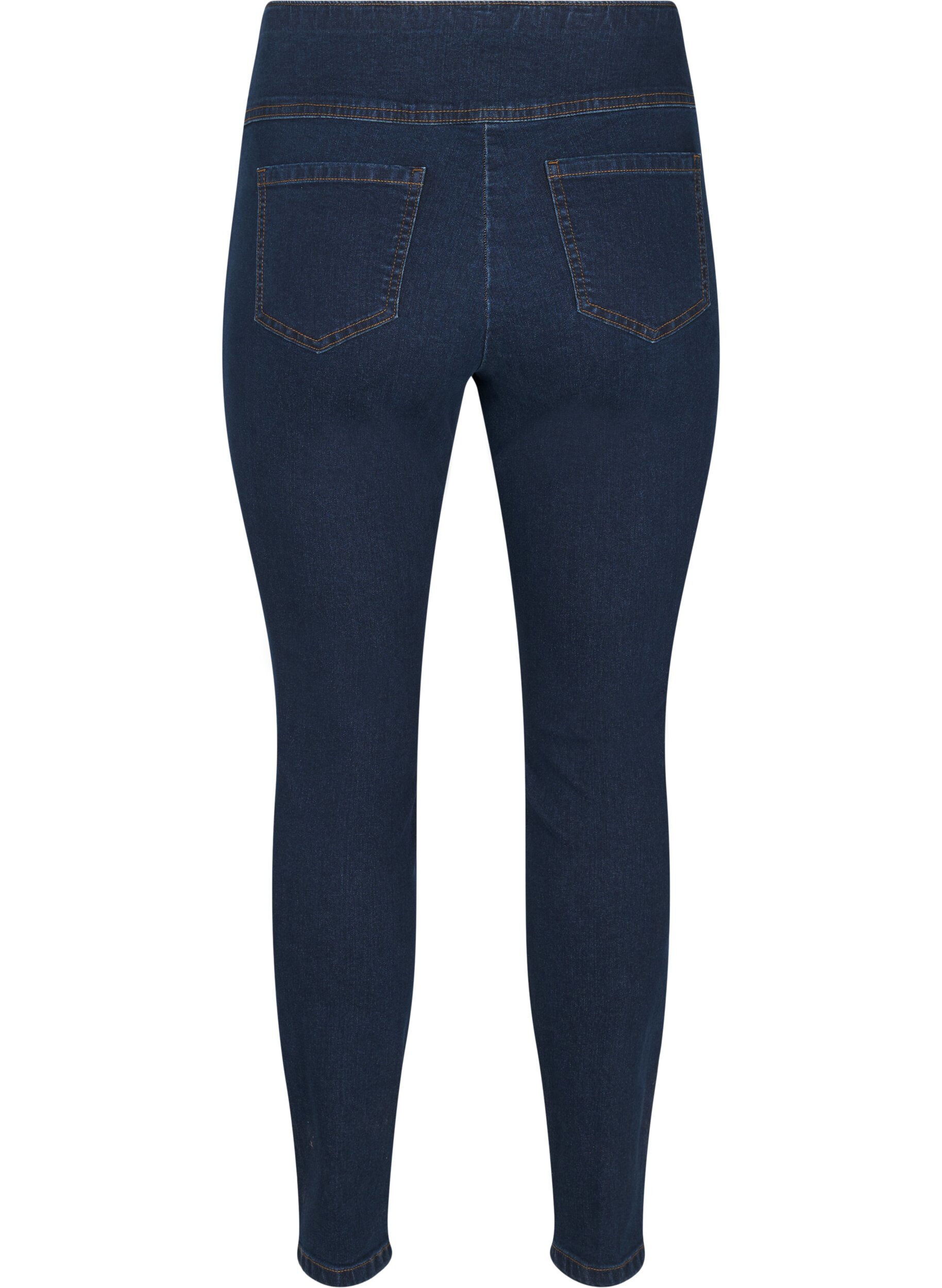 Zizzifashion Stretchy jeggings with a high waist, Blue, Packshot image number 1