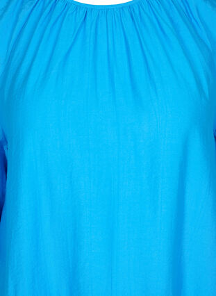 A shape Tunic dress with 3/4 sleeves, Brilliant Blue, Packshot image number 2
