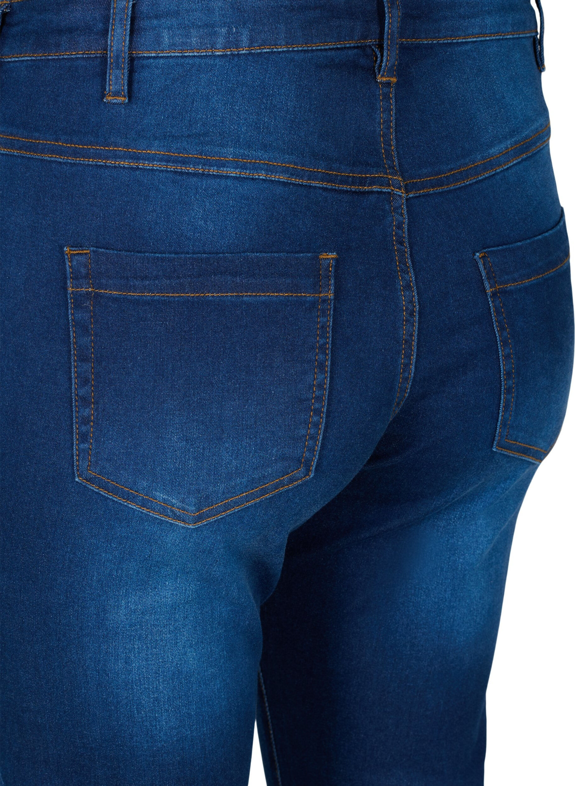ZizzifashionSlim fit Emily jeans with normal waist, Blue, Packshot image number 3