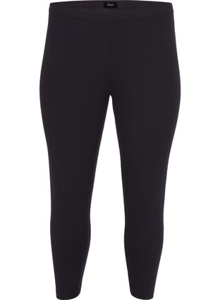 Basic 3/4 leggings in viscose, Black, Packshot image number 0