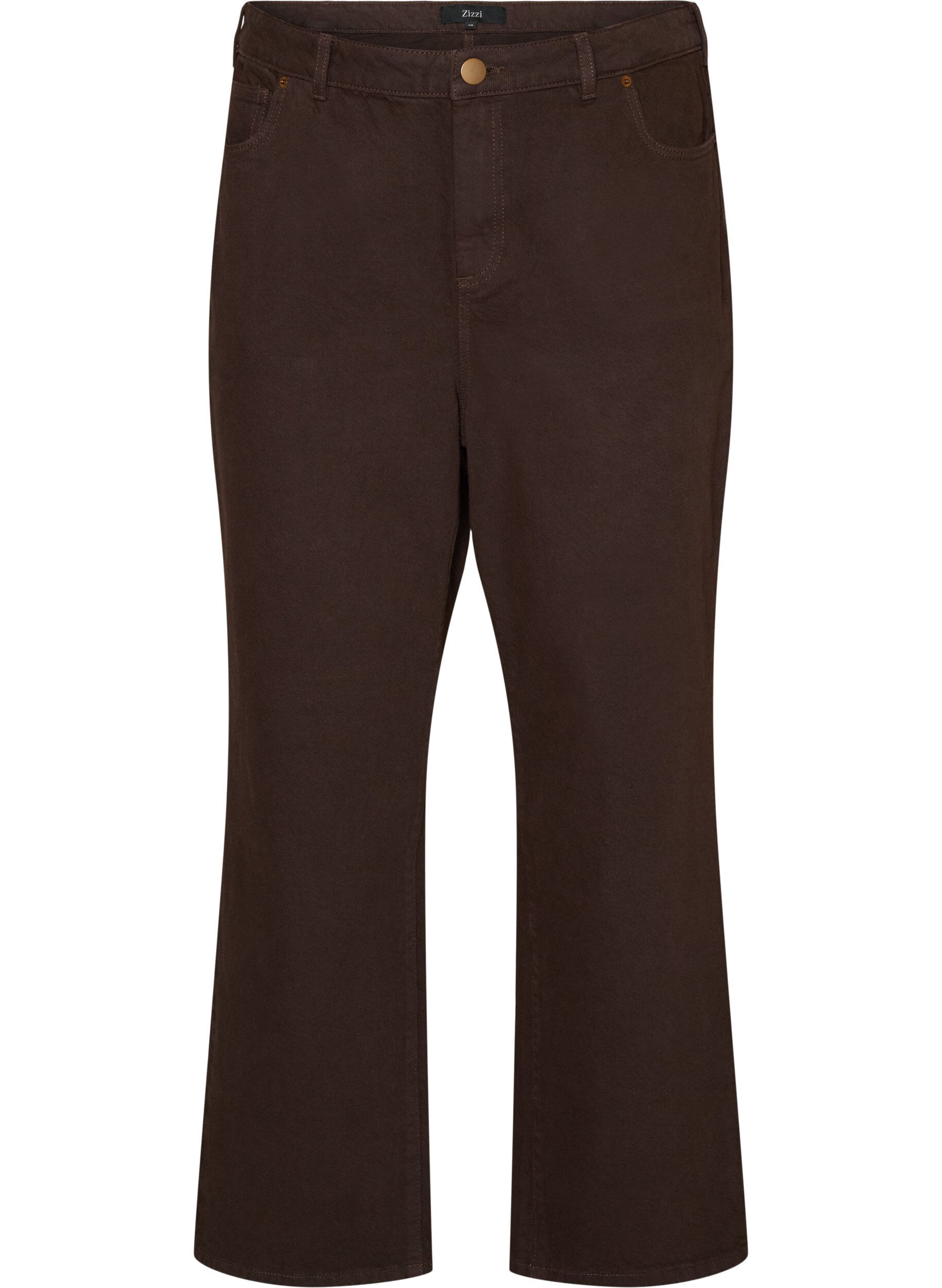 ZizzifashionColoured Kiana straight fit jeans, Brown, Packshot image number 0