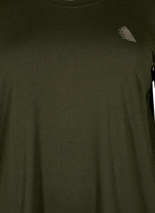 Workout top with 3/4 sleeves, Forest Night, Packshot image number 2
