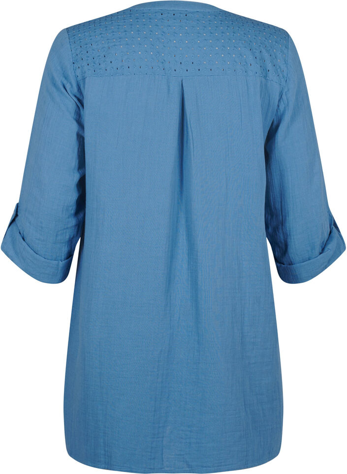 Cotton tunic with anglaise embroidery, Riverside, Packshot image number 1