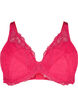 Padded lace bra with underwire, Pink, Packshot image number 0