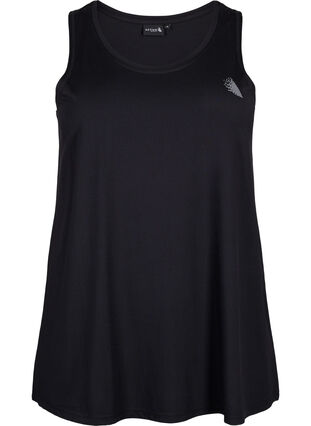 Training top with a round neck, Black, Packshot image number 0