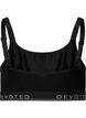 Cotton bra top with adjustable straps, Black, Packshot image number 1