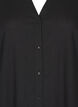 Long shirt in linen and viscose, Black, Packshot image number 2