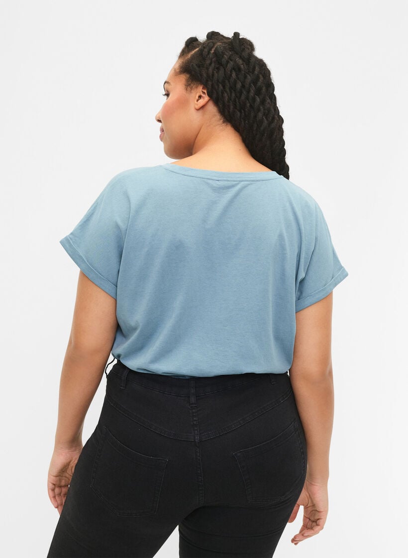 2-pack short-sleeved t-shirts, Blue, Model image number 2