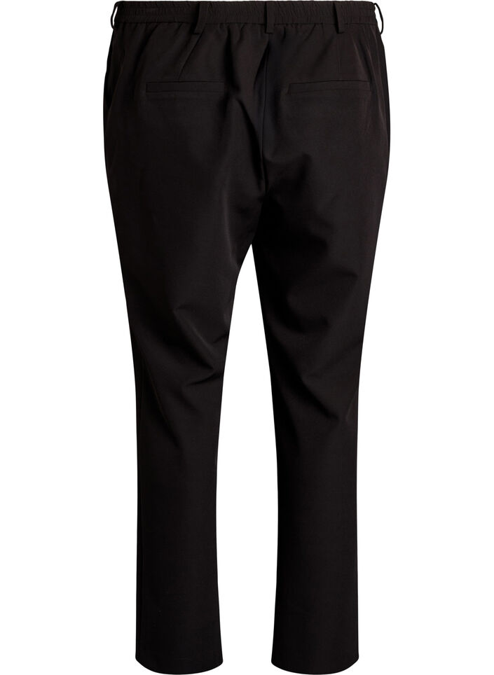 Trousers with pockets and straight legs, Black, Packshot image number 1