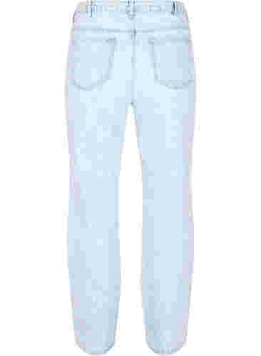 Cropped Mille mom jeans with print, Light blue denim, Packshot image number 1