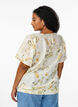 Floral print blouse with square neck, Yellow, Model image number 2