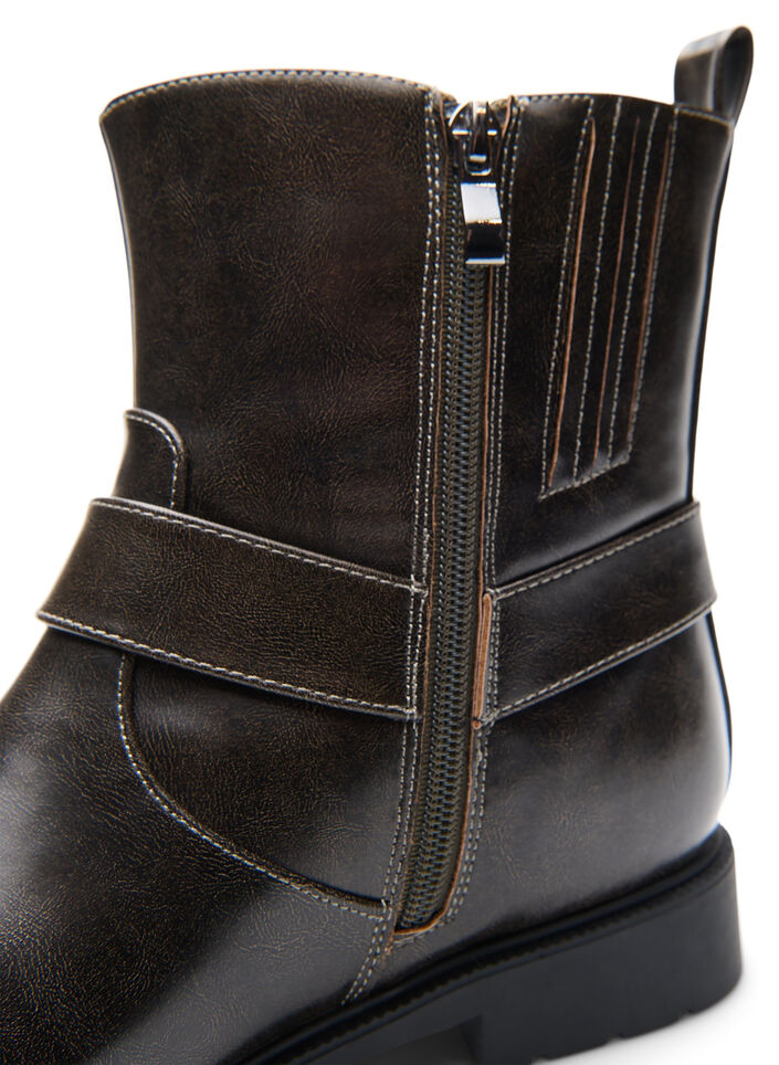 Short biker boot, Brown, Packshot