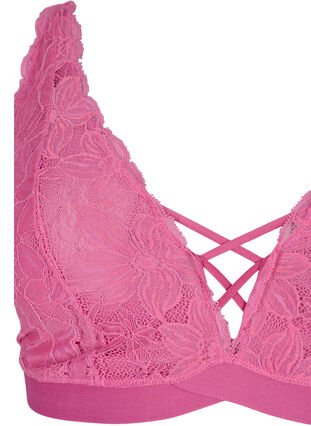 Support the breasts - Lace bra with thong details, Rose, Packshot image number 2